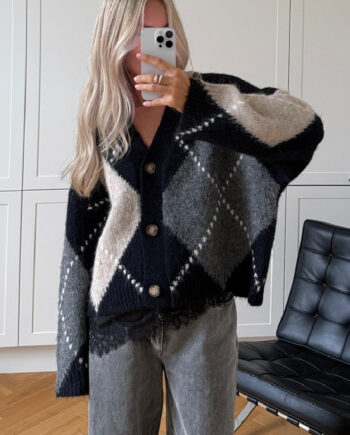 Noella Cardigan Laiana Navy Mix