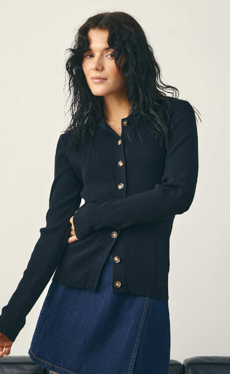 Noella Cardigan Livanna Knit Black
