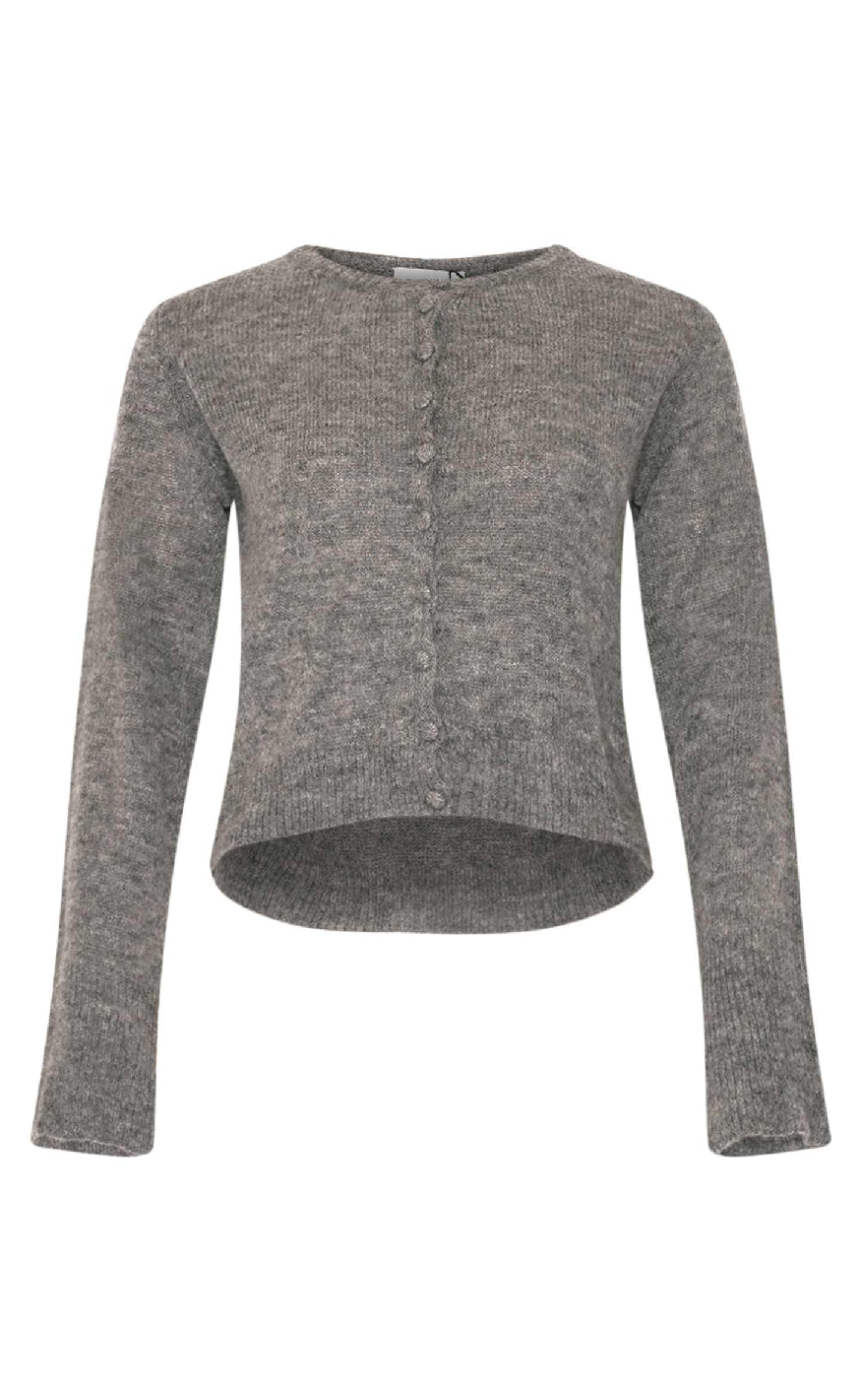Noella Cardigan Lya Knit Dark Grey Melange