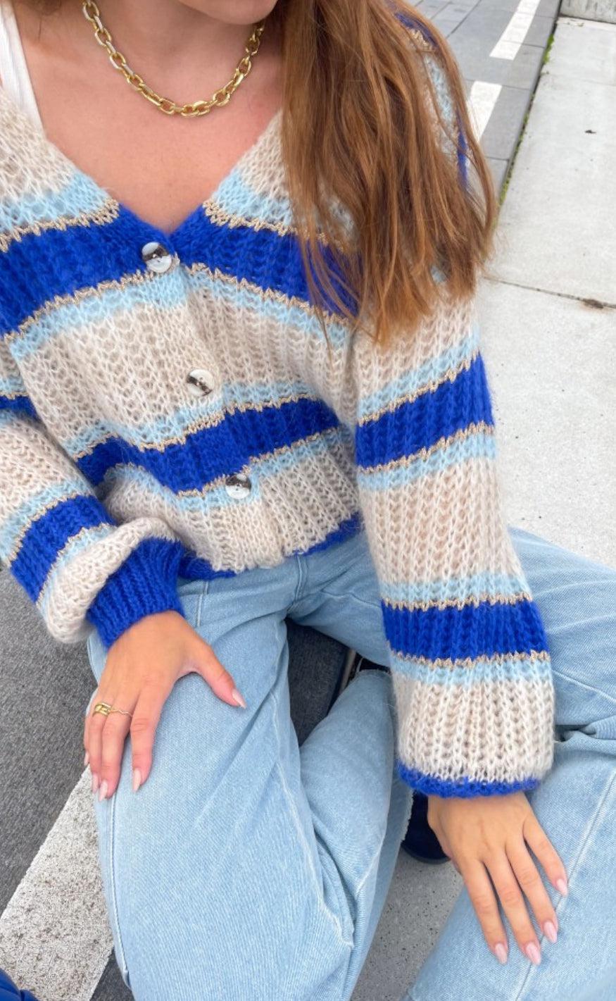 Noella Cardigan Pacific Blue Mix
