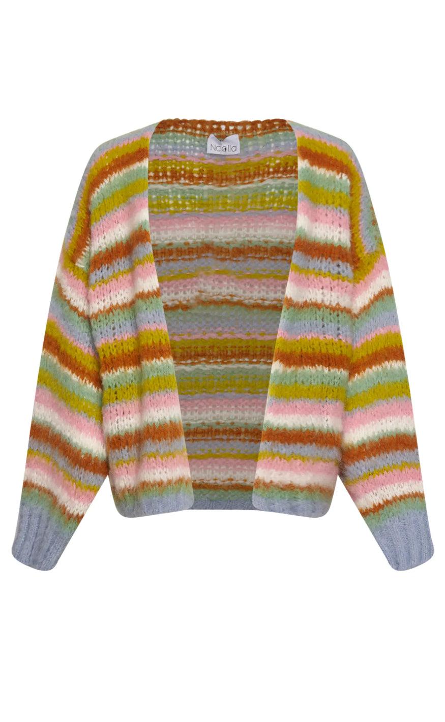 Noella Cardigan Rima Pool  Light Blue Yellow Rose