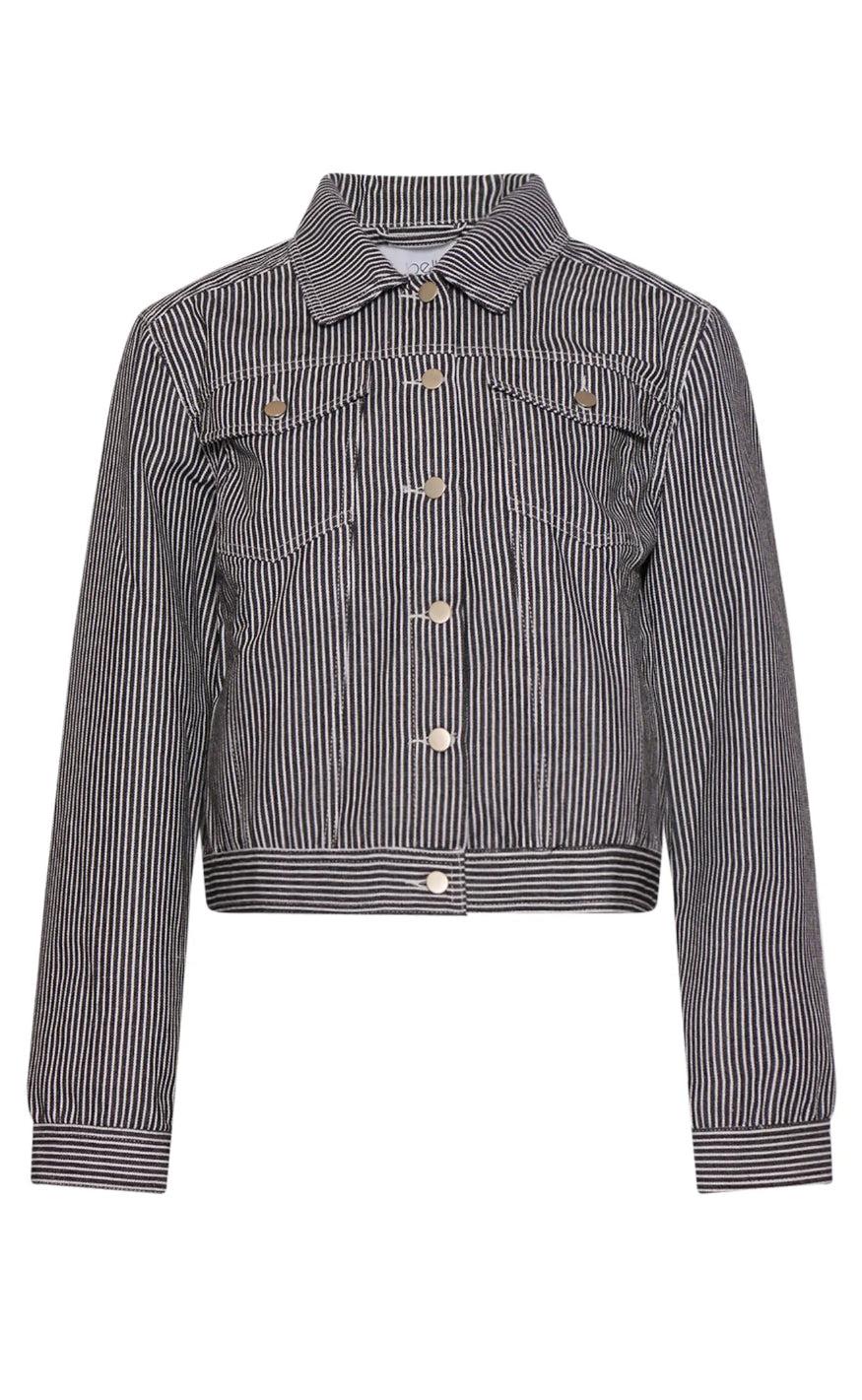 Noella Jakke Sawyer Black White Stripe