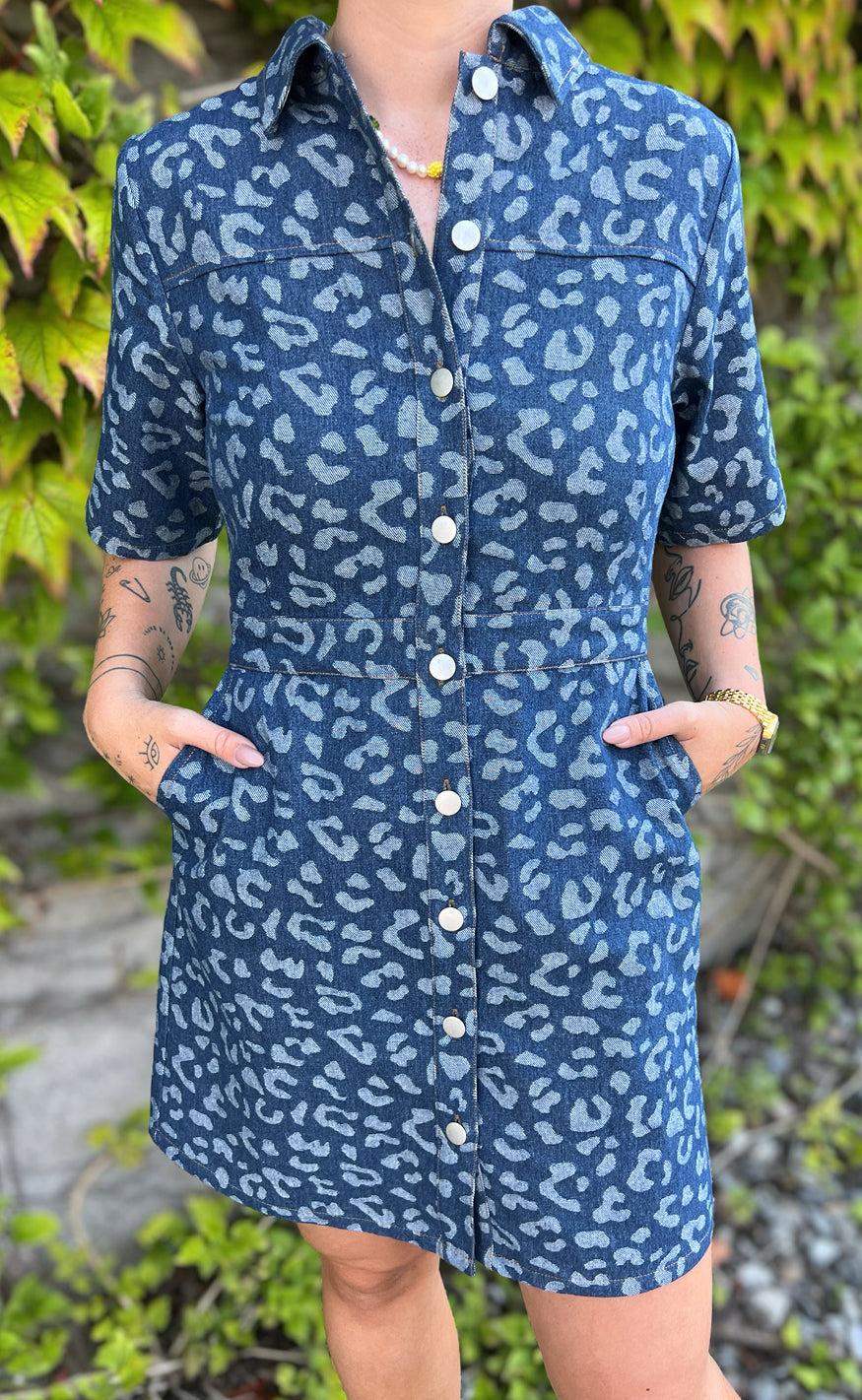 Noella Kjole Benita Mid Blue Wash