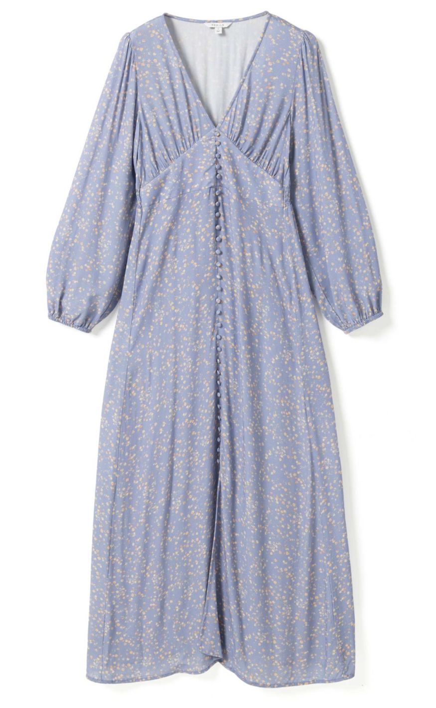 Noella Kjole Lilith Maxi Donata Sky Print