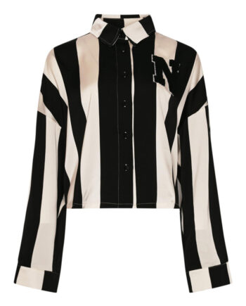 Noella Skjorte Liara Black Ivory Stripe