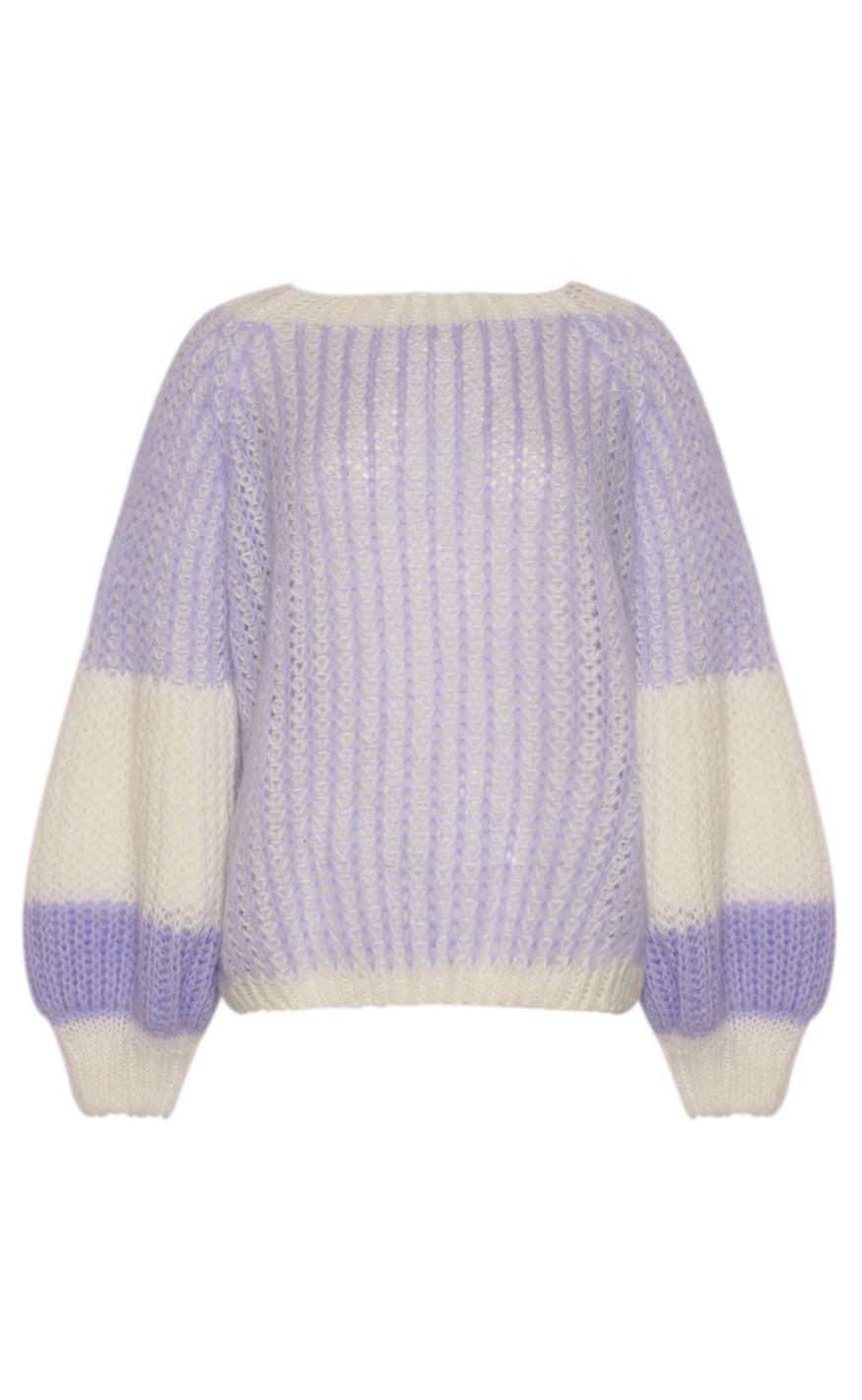 Noella Sweater Liana Lavender White