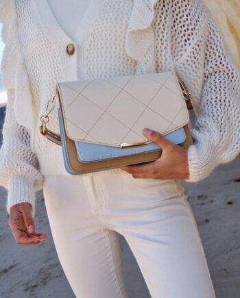 Noella Taske Blanca Multi Compartment Offwhite Light Blue Camel