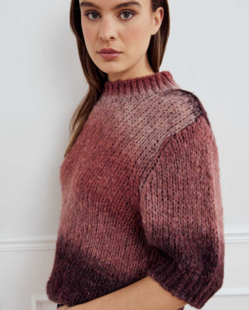 Noella Top Leana Brown Red Combo