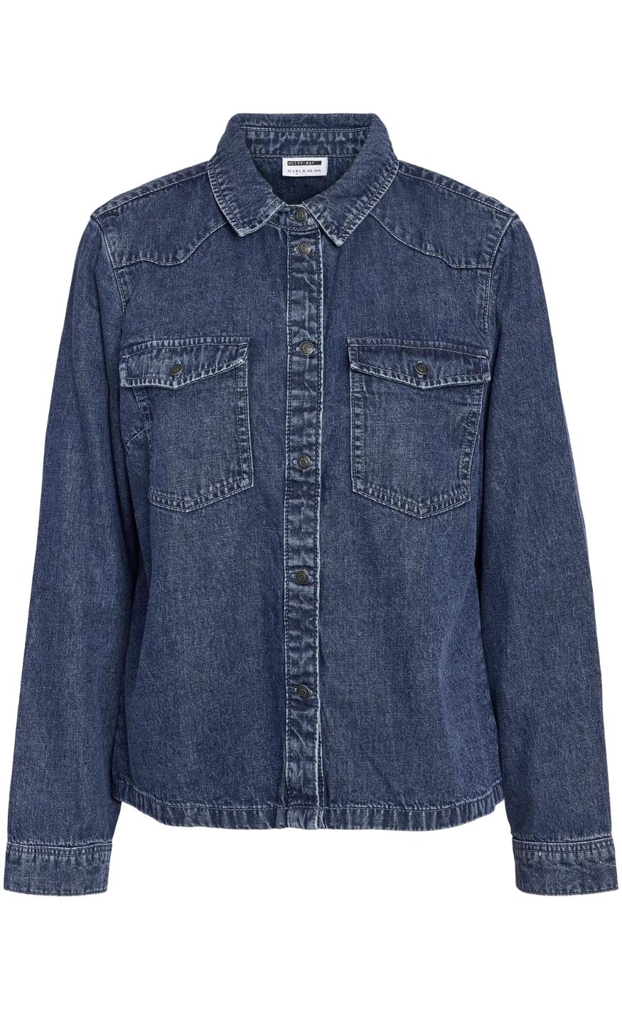 Noisy May Skjorte Signe Medium Blue Denim