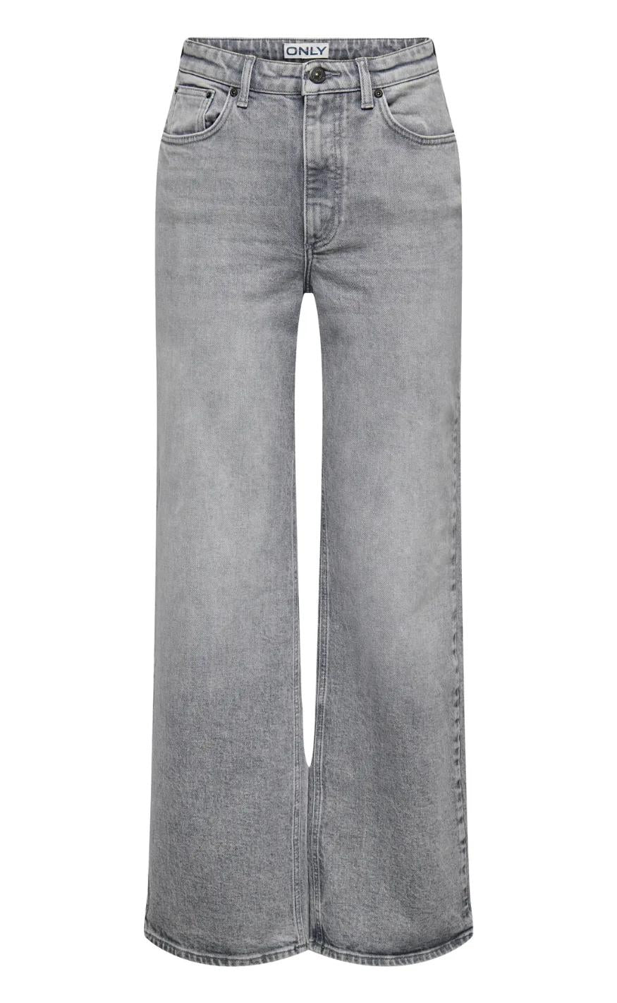 Only Bukser Juicy Wide Leg Medium Grey Denim