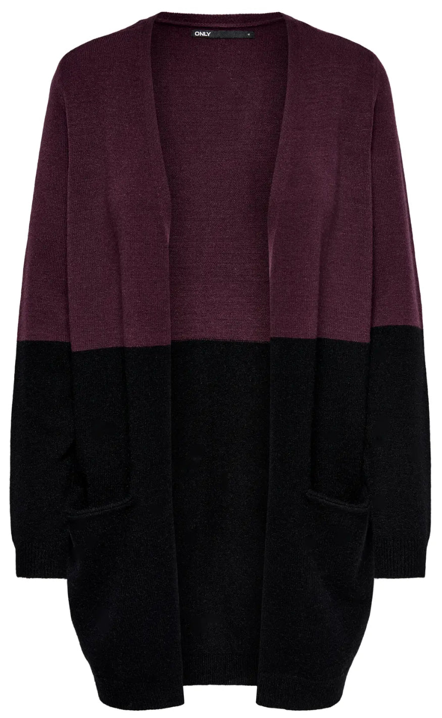 Only Cardigan Queen Windsor Wine Black