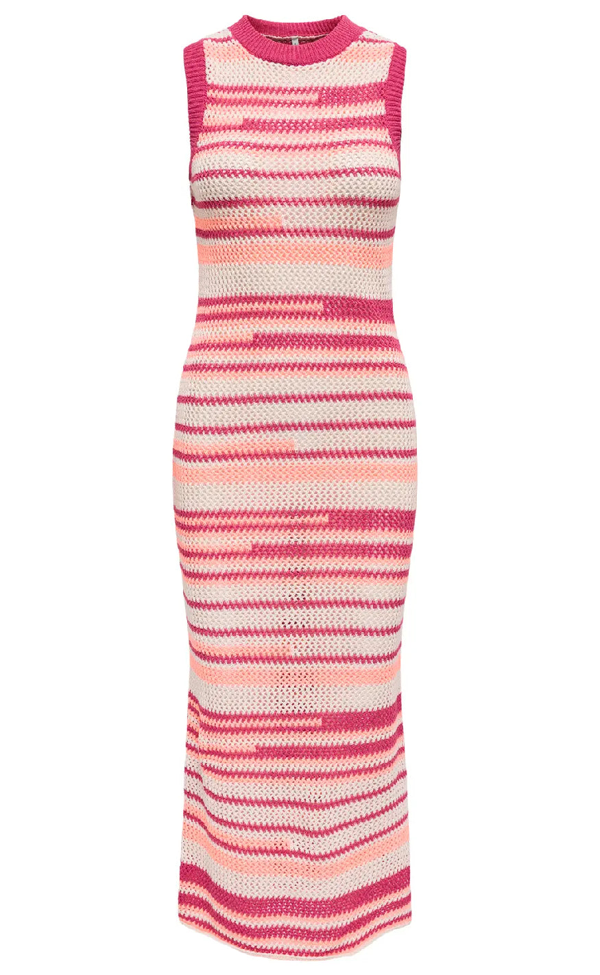 Only Kjole Merida Life Fuchsia Fedora Ecru Papaya Punch
