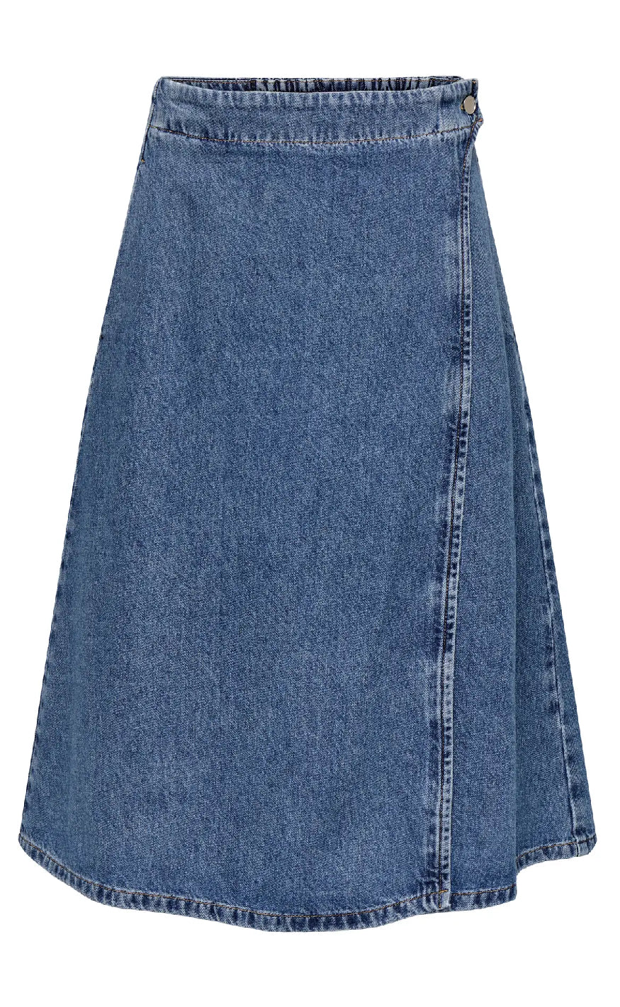 Only Nederdel Thea Wrap Midi Medium Blue Denim