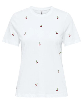 Only  -shirt Ketty Life Bright White Cherries