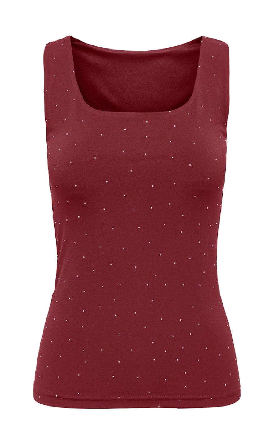 Only Top Zita Ea Carbernet Silver Rhinstones