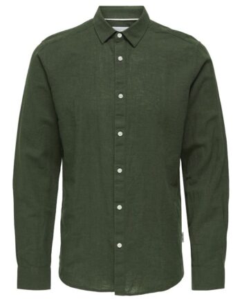 Onscaiden Ls Solid Linen Shirt