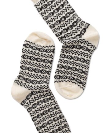 Oroblu Strømper Woman Wool Pattern Off White   Black