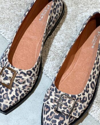 Phenumb Ballerina Must   Suede Leopard Brown