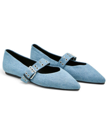 Pieces Ballerina Saga Buckle Medium Blue Denim