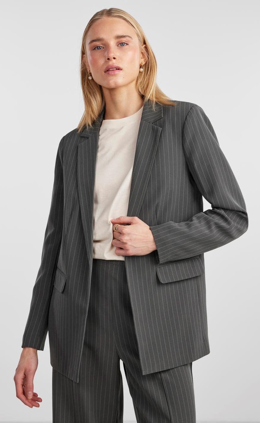 Pieces Blazer Bossy Magnet Pinstripe