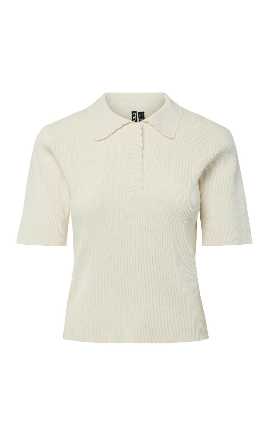 Pieces Bluse Gera Polo Egret