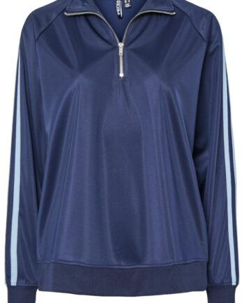 Pieces Bluse Grace Zip Maritime Blue Cashmere Blue Stripe