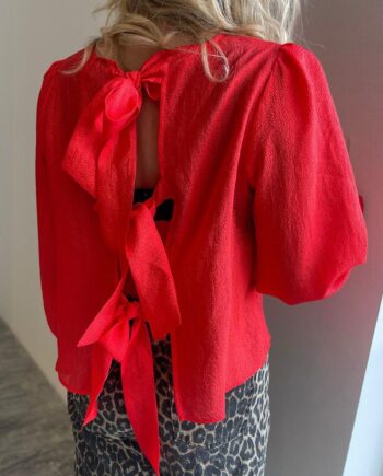 Pieces Bluse Olina Ls Reversible High Risk Red