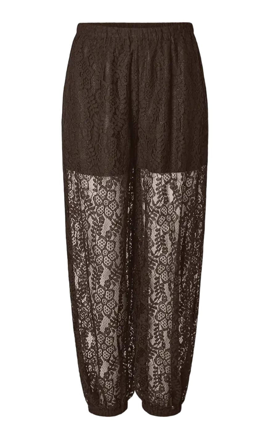 Pieces Bukser Aline Lace Hot Fudge