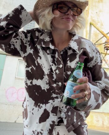 Pieces Jakke Famina Bright White Cow