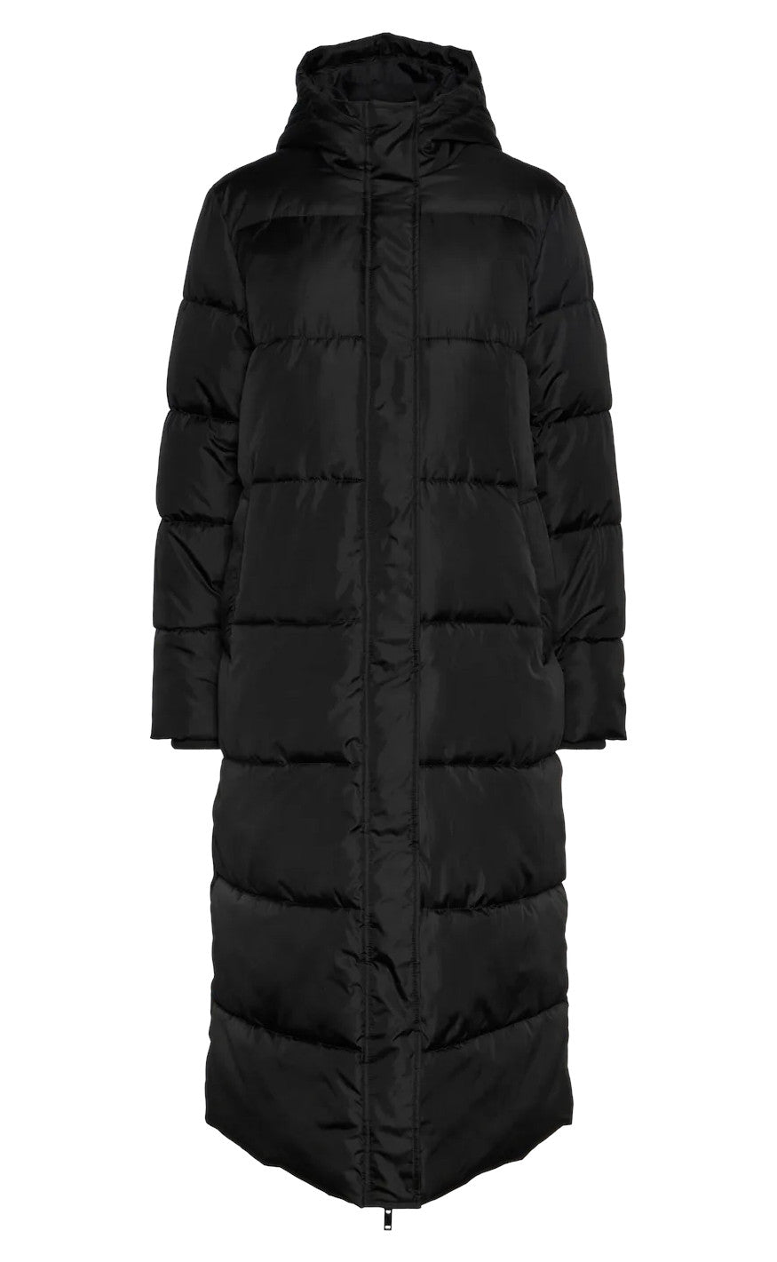 Pieces Jakke Maddie Long Puffer Black