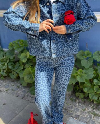 Pieces Jakke Nova Dark Blue Denim Blue