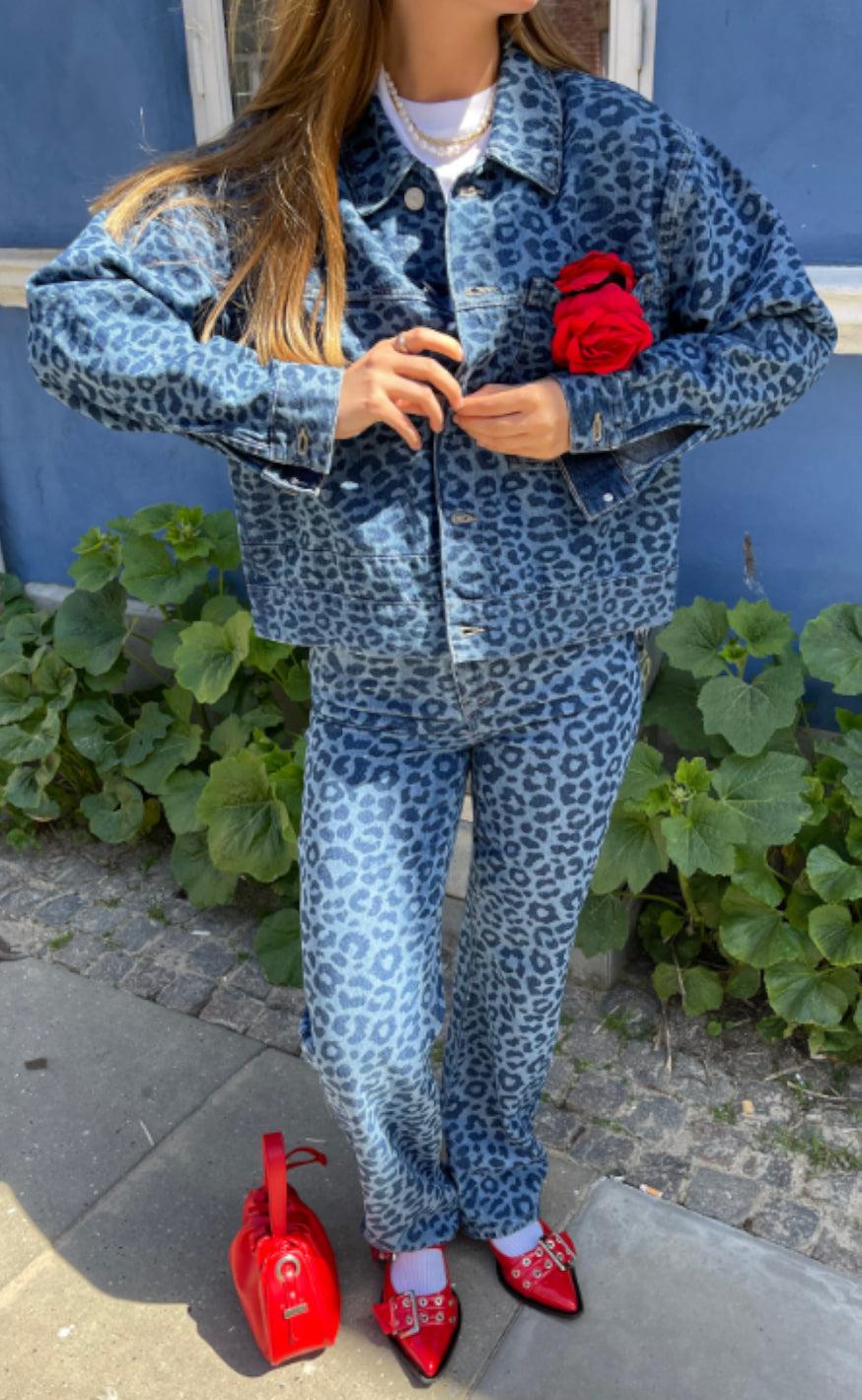 Pieces Jakke Nova Dark Blue Denim Blue