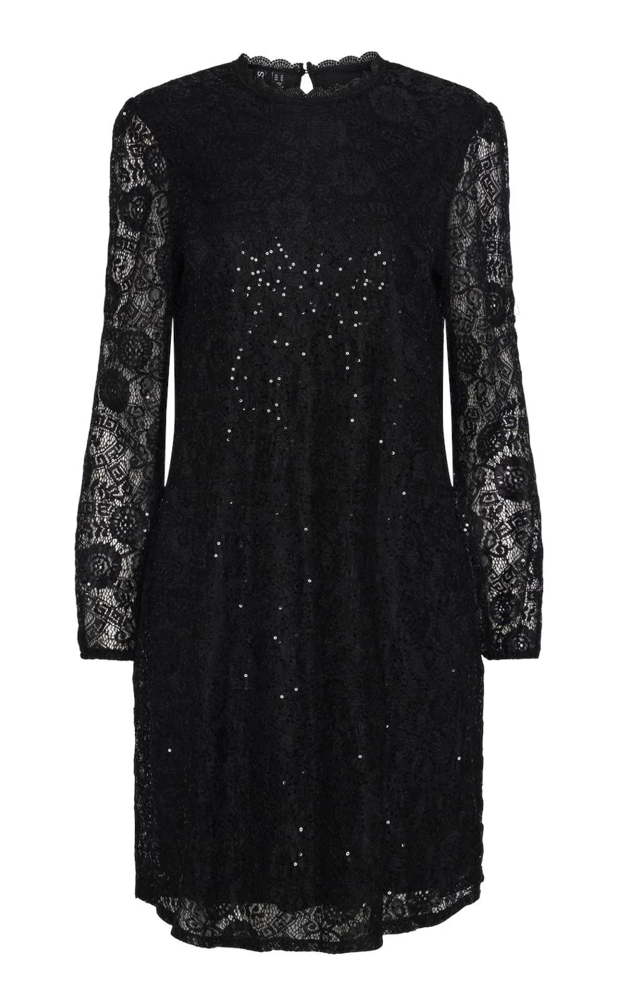 Pieces Kjole Olline Lace Sequins Black