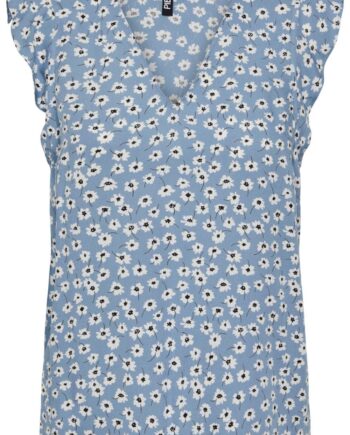 Pieces Top Nya Faded Denim