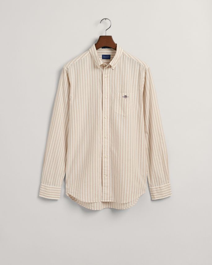 Reg Cotton Linen Stripe Shirt