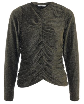 Say Ina Copenhagen Bluse Ava Gold Glitter