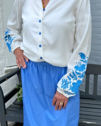 Say Ina Copenhagen Bluse Molly Off White    Blue