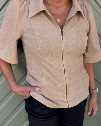 Say Ina Copenhagen Bluse Nora Beige Corduroy