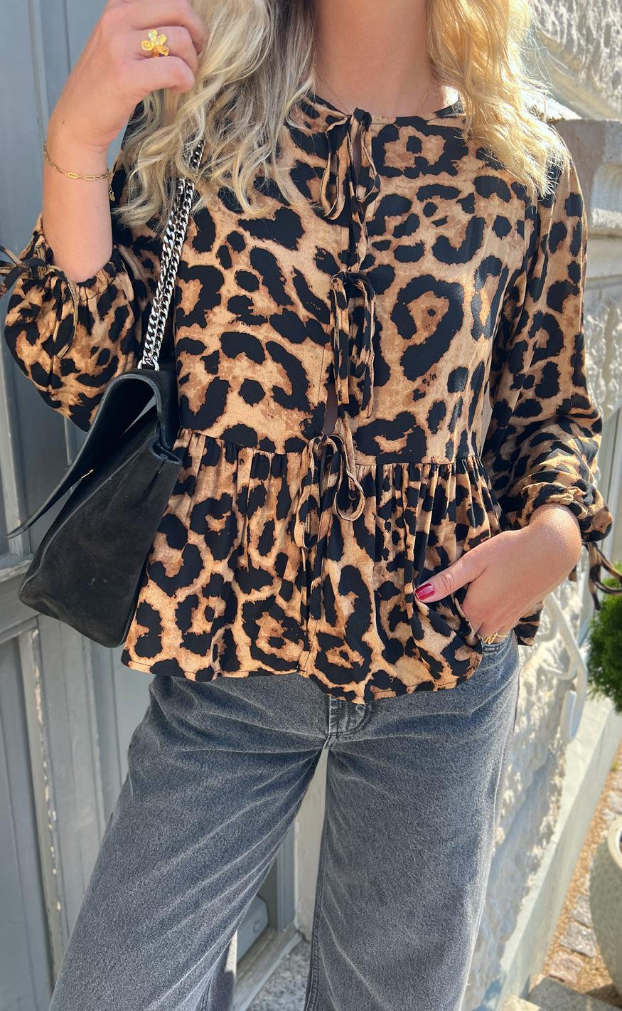 Say Ina Copenhagen Bluse Poplin Leopard