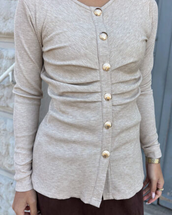 Say Ina Copenhagen Bluse Sissel Shell Camel