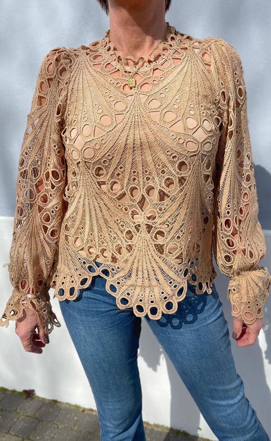 Say Ina Copenhagen Bluse Tanna Camel