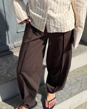Say Ina Copenhagen Bukser Brina Barrel Dark Brown