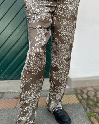 Say Ina Copenhagen Bukser Ida Dark Brown Flower