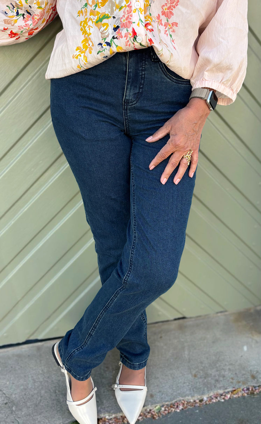 Say Ina Copenhagen Bukser Sara Stretch Denim Blue