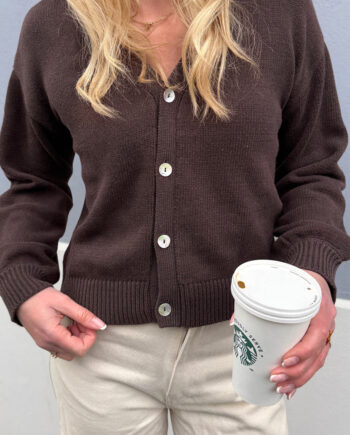Say Ina Copenhagen Cardigan Tami Dark Brown