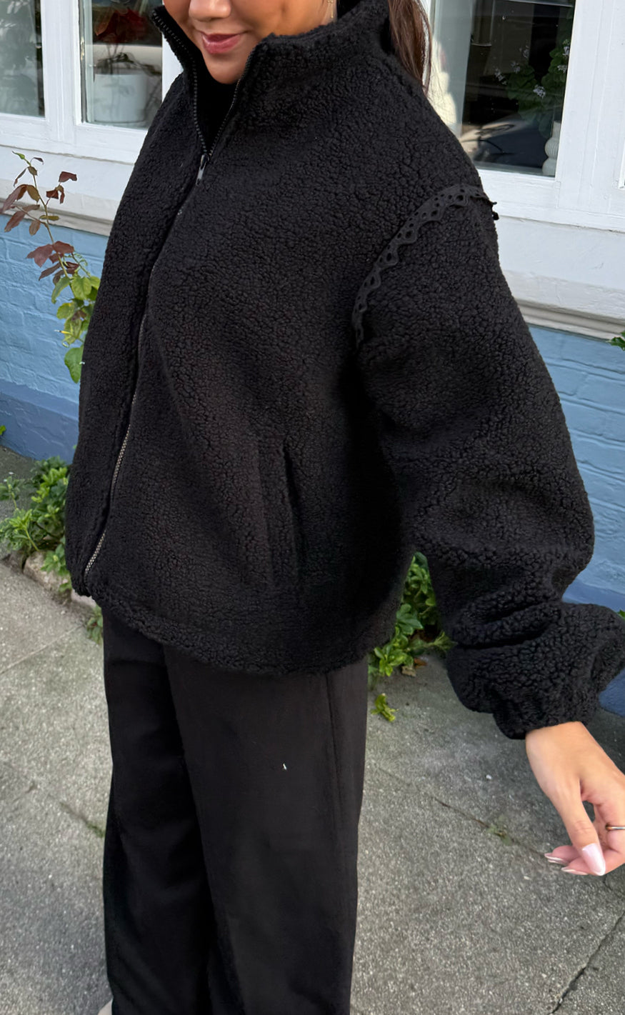 Say Ina Copenhagen Fleece Jakke Fia Black