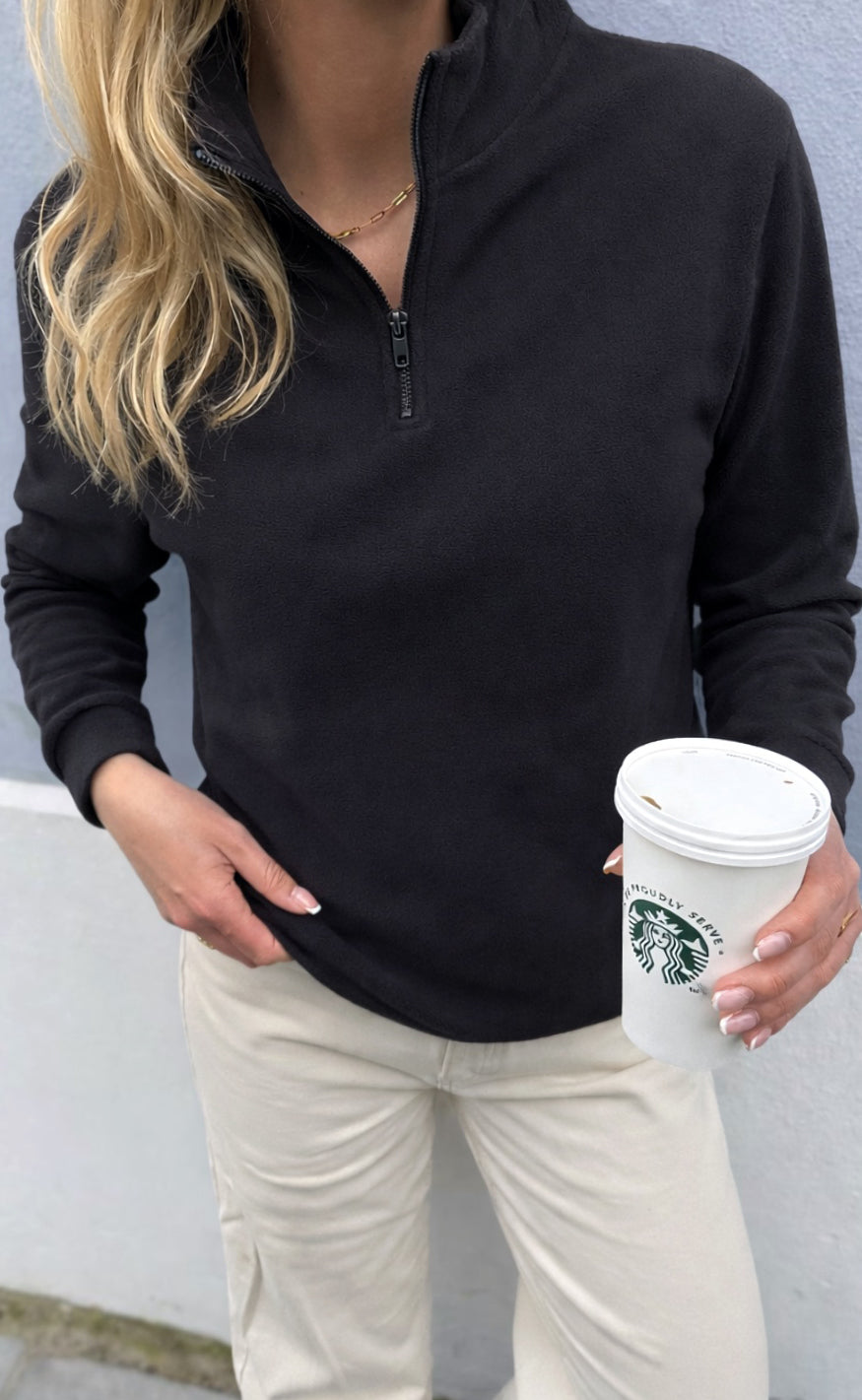 Say Ina Copenhagen Fleece Trøje Fie Black