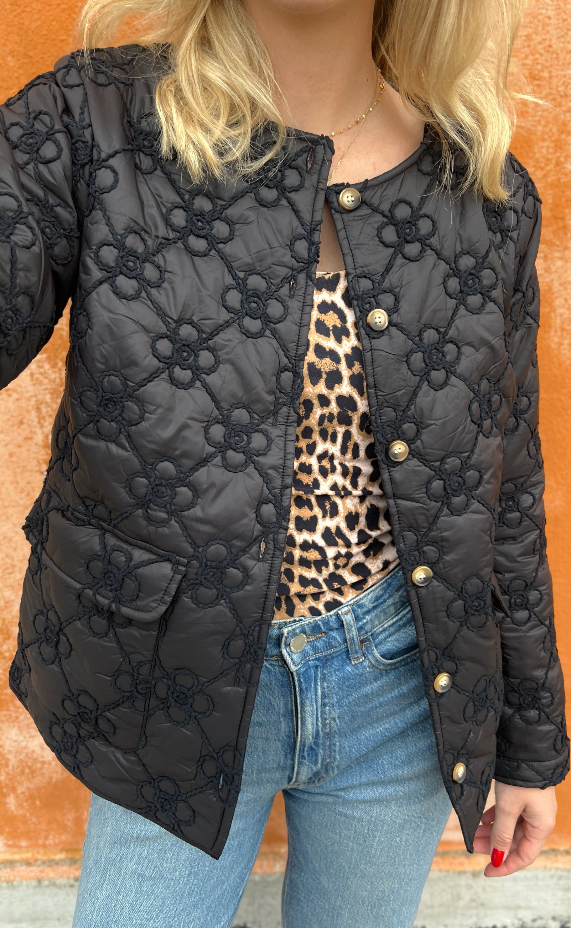 Say Ina Copenhagen Jakke Jolie Black Flower