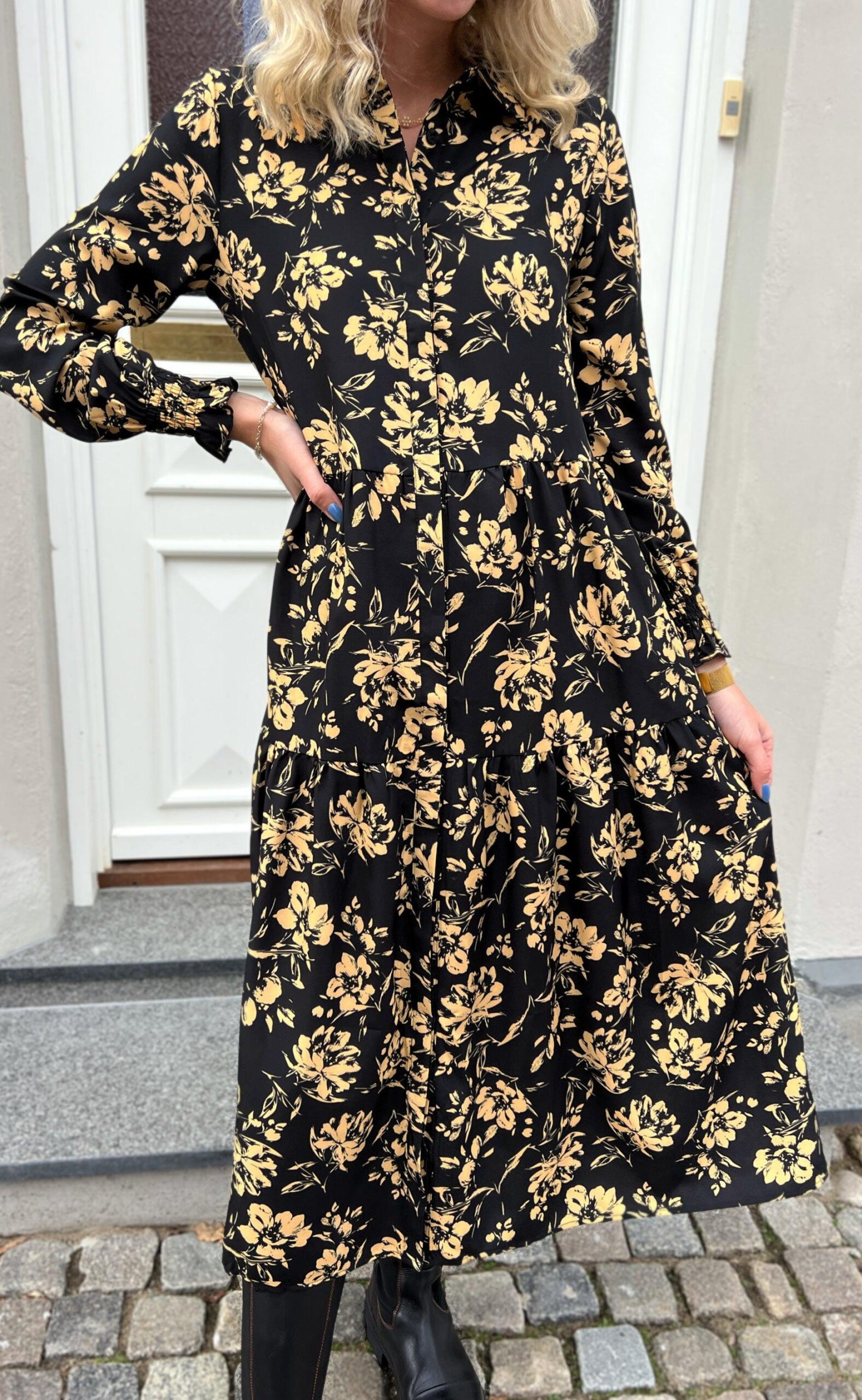 Say Ina Copenhagen Kjole Anna Orange Flower