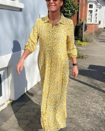 Say Ina Copenhagen Kjole Anna Yellow Flower
